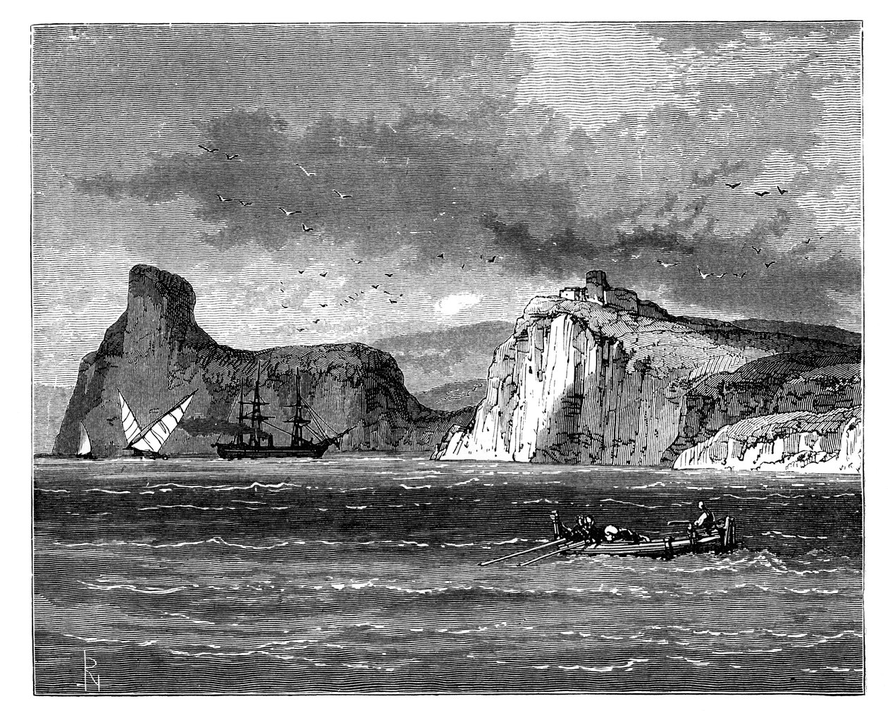 Entrance to Balaclava Harbour, Ukraine, c1888 by Unbekannt