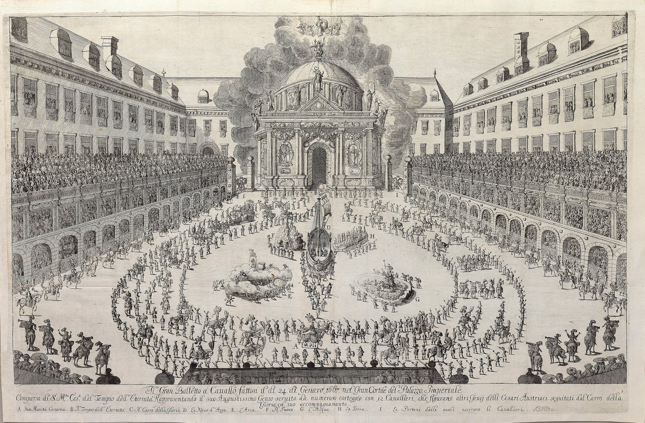 Equestrian Ballet in the Courtyard of the Vienna Hofburg by Unbekannt