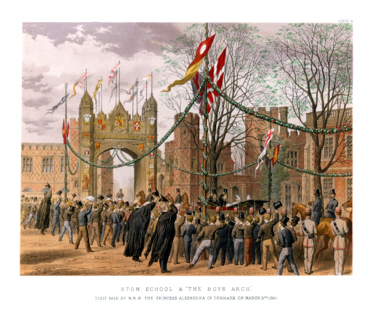 Eton School & The Boys Arch, 19th century by Unbekannt