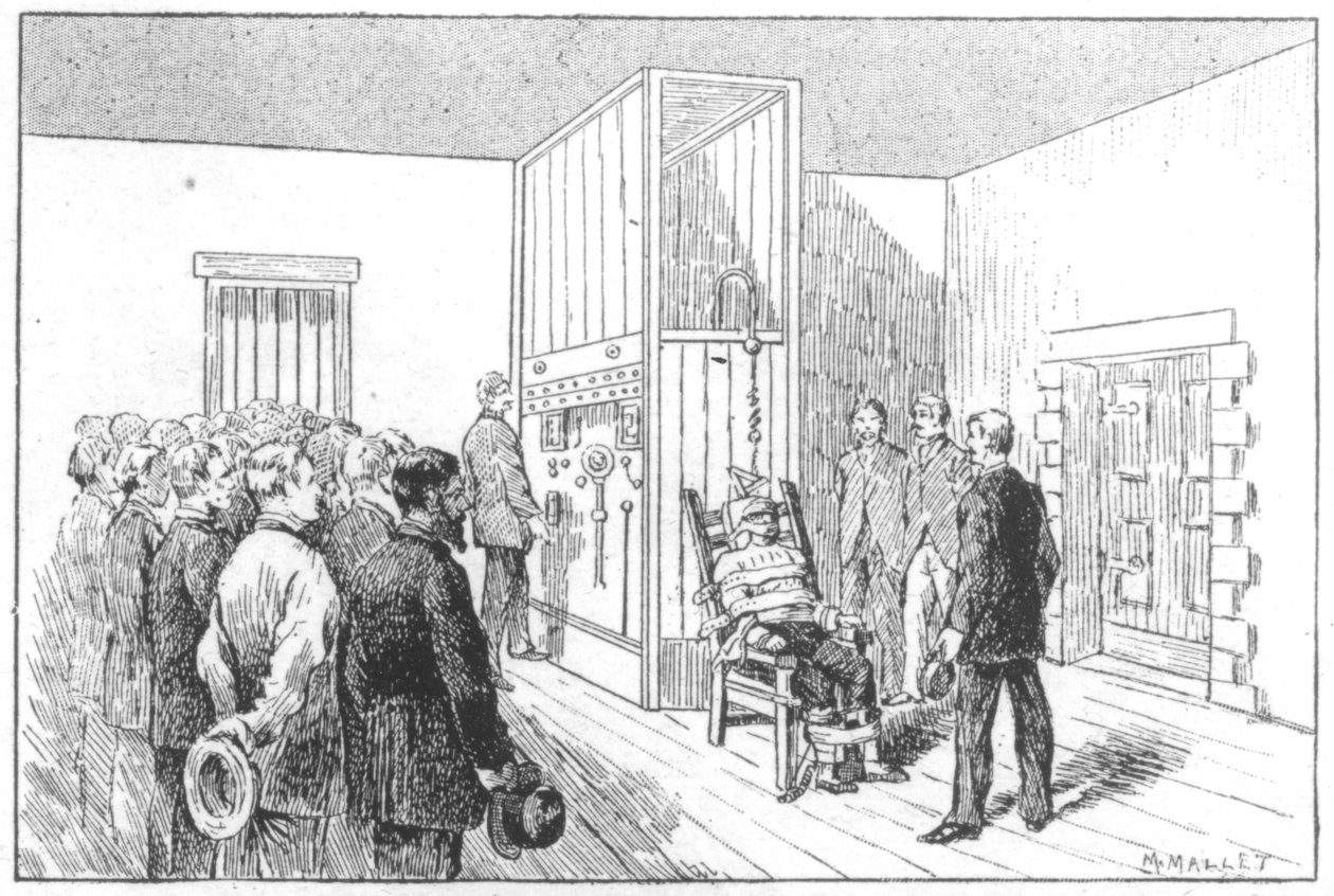 Execution of Kemmler, the First Man to Die in the Electric Chair, USA by Unbekannt