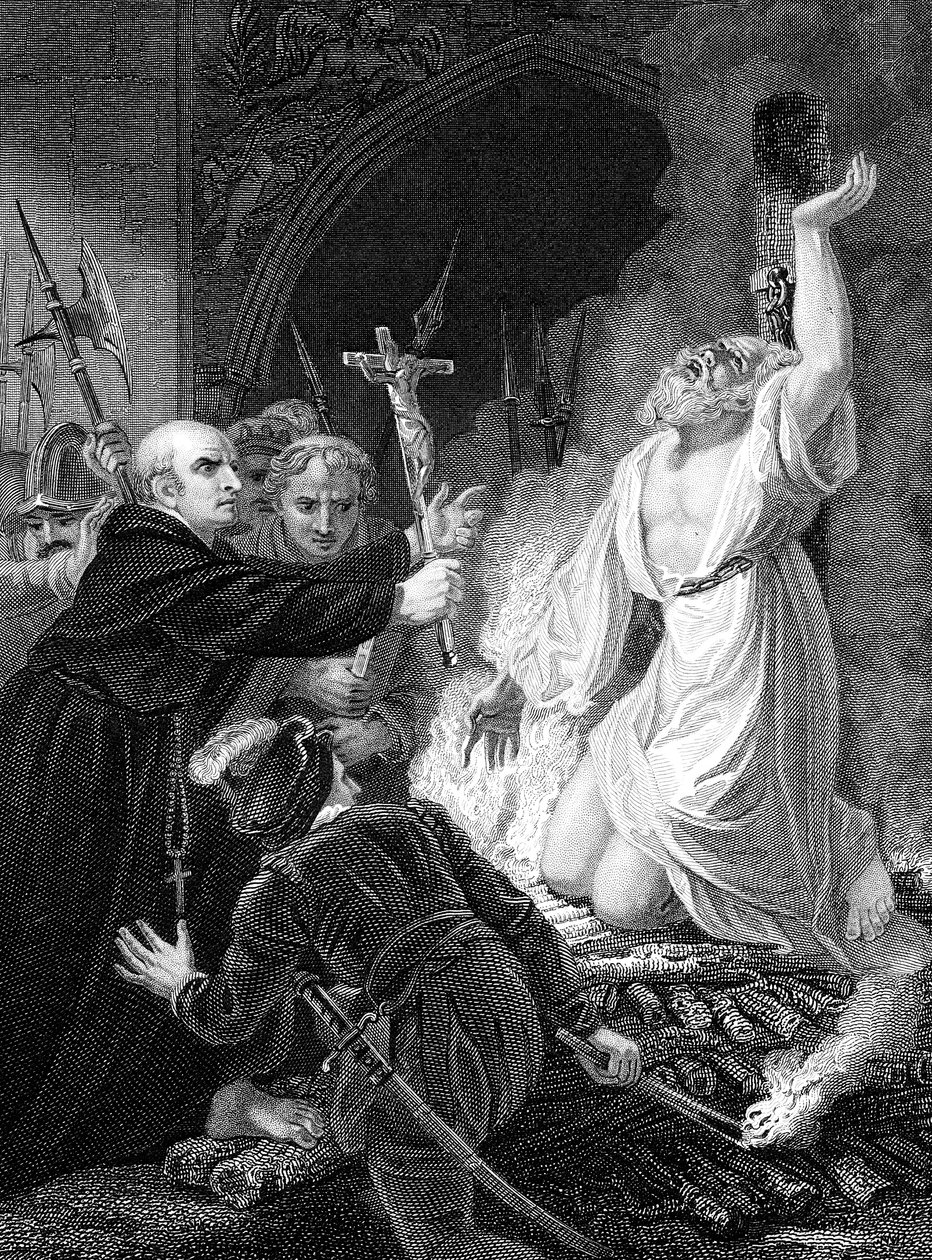 Execution of Thomas Cranmer, Archbishop of Canterbury, Oxford, 1556 by Unbekannt