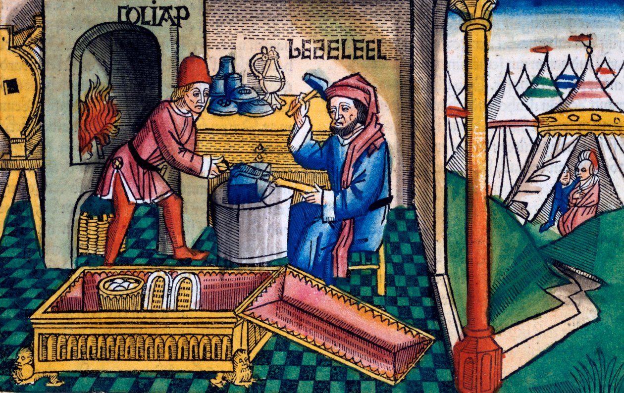 Exodus 31:2-8: Bezalel and Aholiab Making the Ark of the Covenant by Unbekannt