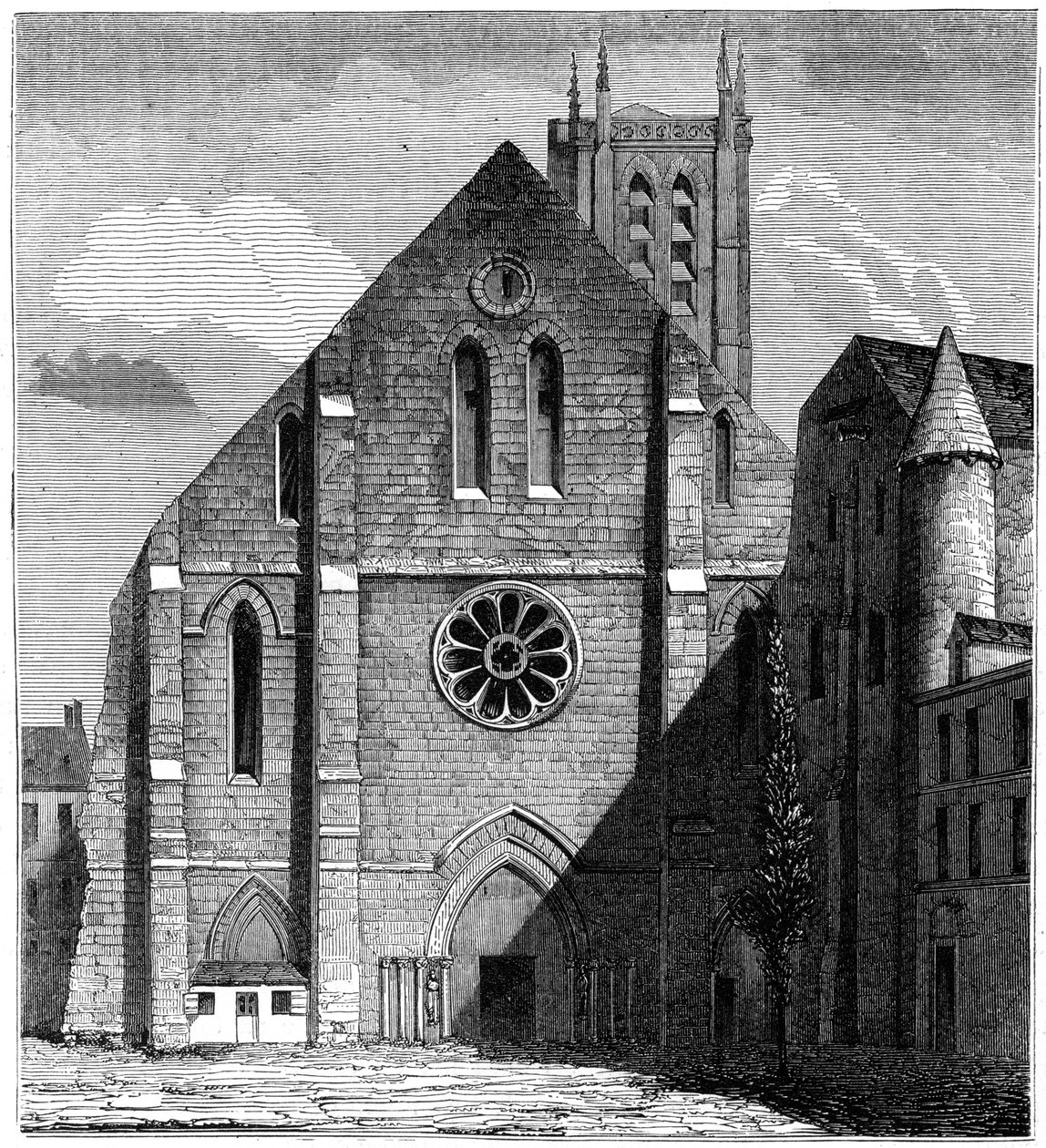 Façade of the Ancient Church of the Abbey of Sainte-Geneviève, Paris, France by Unbekannt