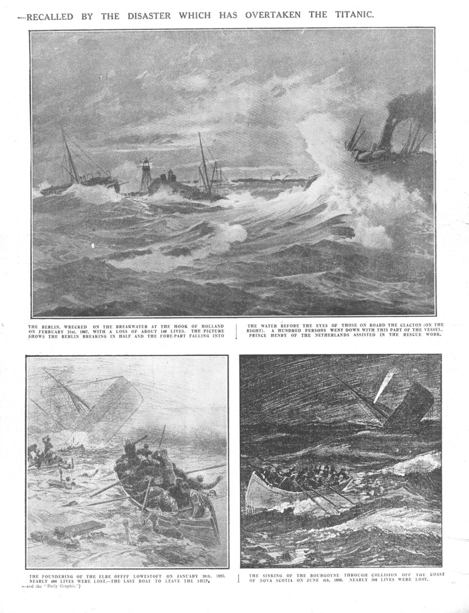 Famous Wrecks of Bygone Days: Some Historic Disasters at Sea, April 20, 1912 by Unbekannt