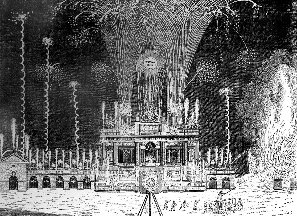 Fireworks at Green Park, St James, April 27th, 1749 by Unbekannt
