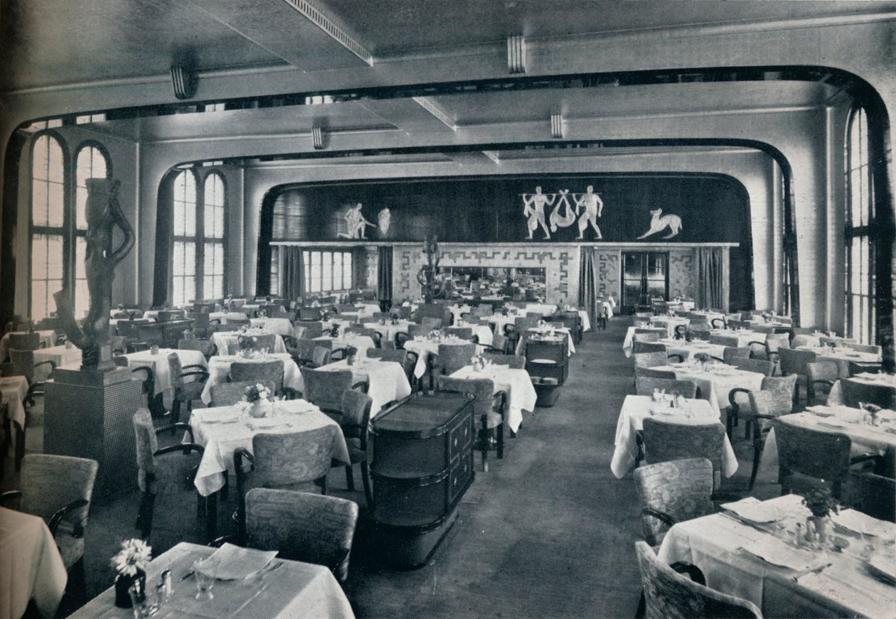 First Class Dining Saloon on board Victoria, 1931 by Unbekannt