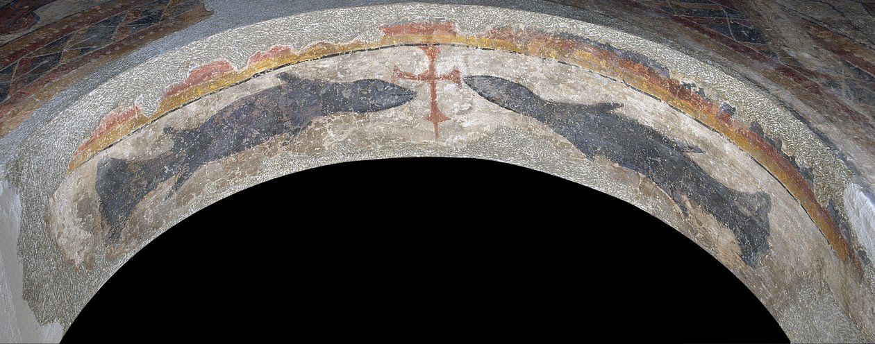 Fish Flanking a Cross by Unbekannt