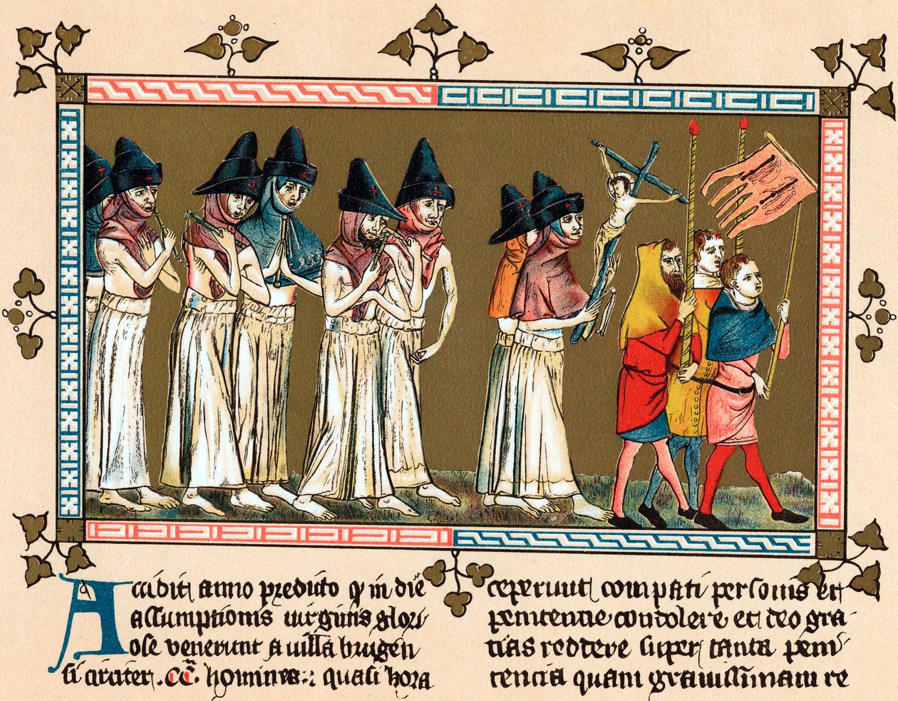 Flagellants in the Netherlands Town of Tournai Doornik by Unbekannt
