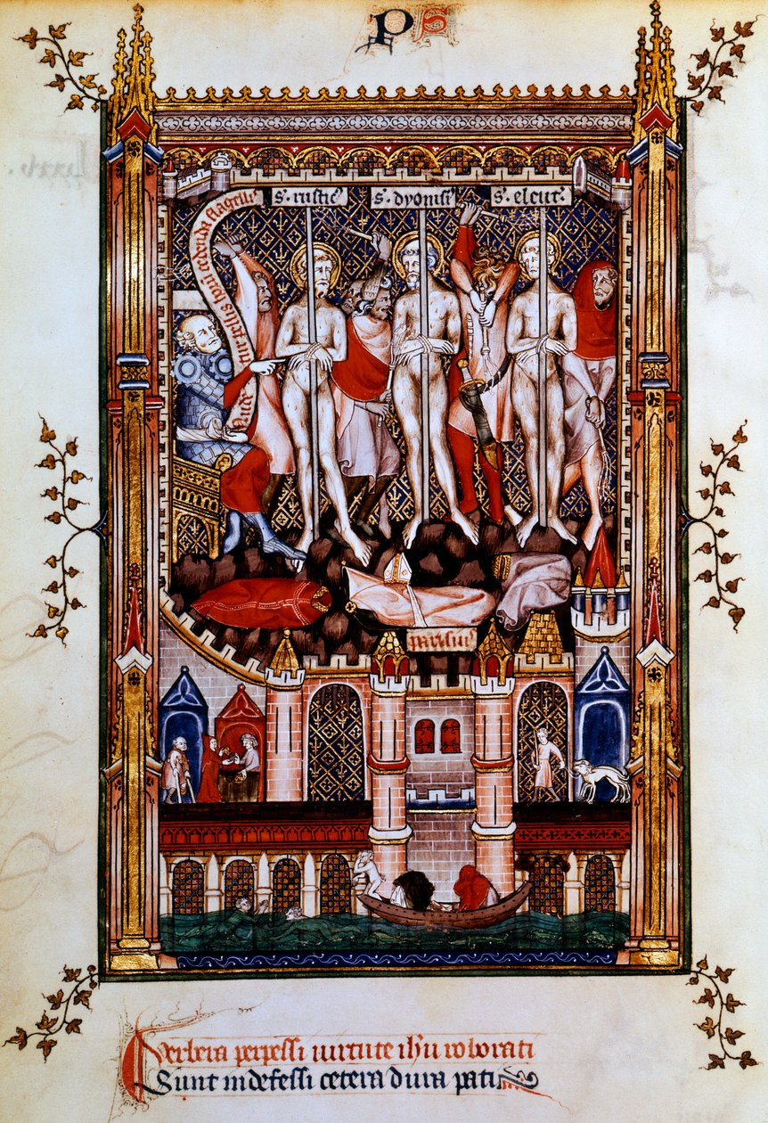 Flagellation of St Denis, St Rustic and St Eleutherius, 1317 by Unbekannt