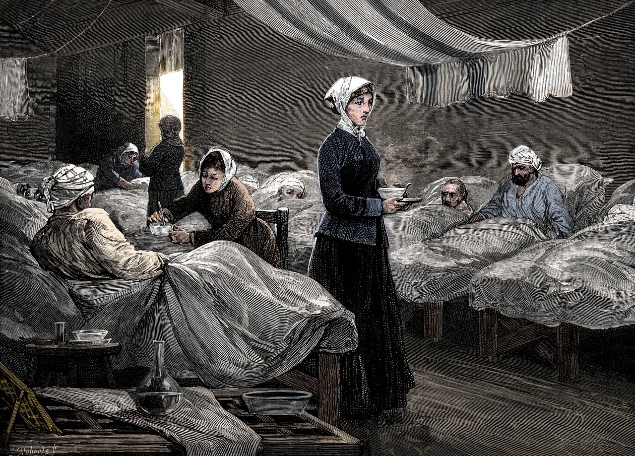 Florence Nightingale in the Barrack Hospital at Scutari by Unbekannt