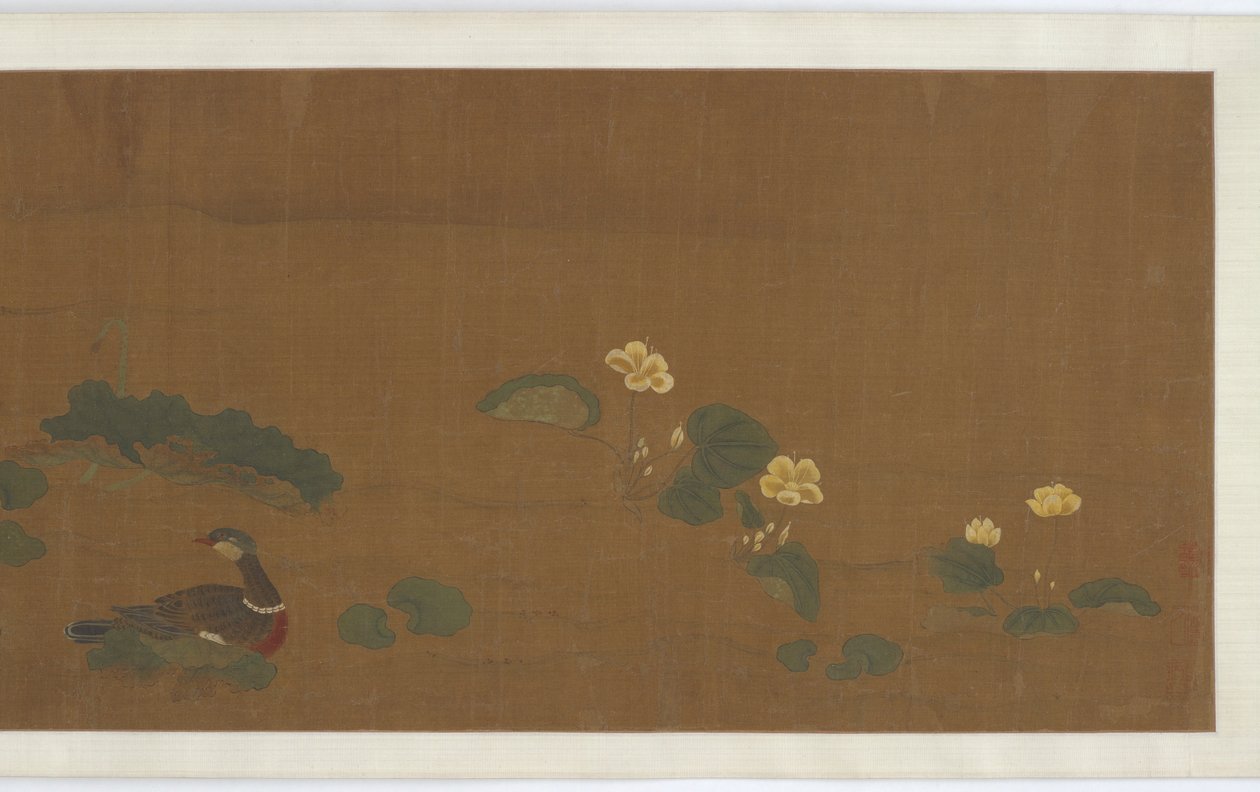 Flowers, Ducks, and Quail by Unbekannt