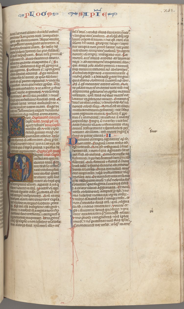 Wisdom, Historiated Initial D, Solomon Instructing a Soldier by Unbekannt