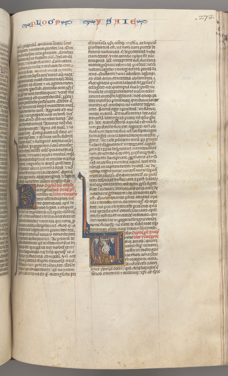 Isaiah, historiated initial V, the martyrdom of Isaiah by Unbekannt