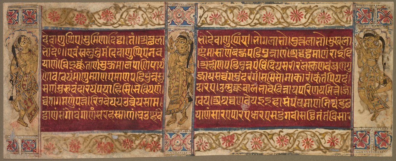 Folio with Dancing Women, early 1500s by Unbekannt