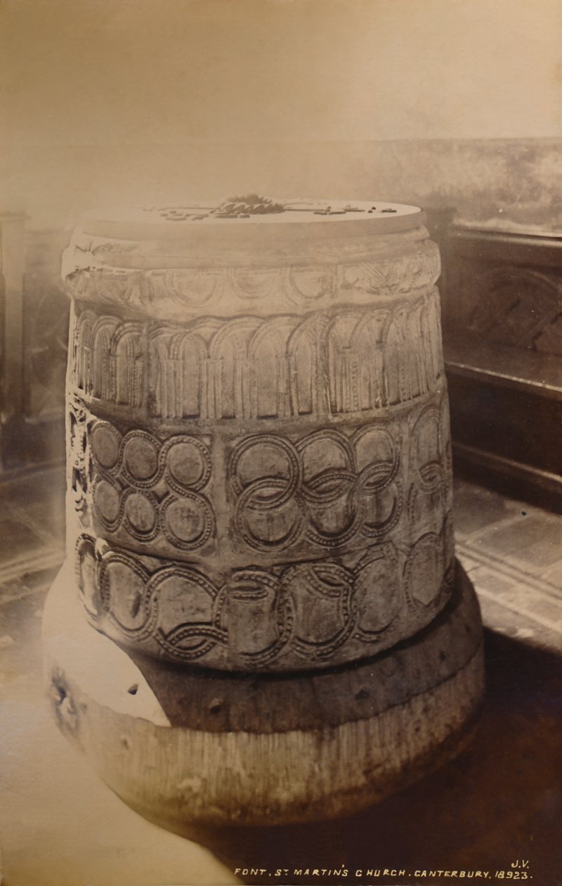 Font, St. Martins Church, Canterbury, 1929 by Unbekannt