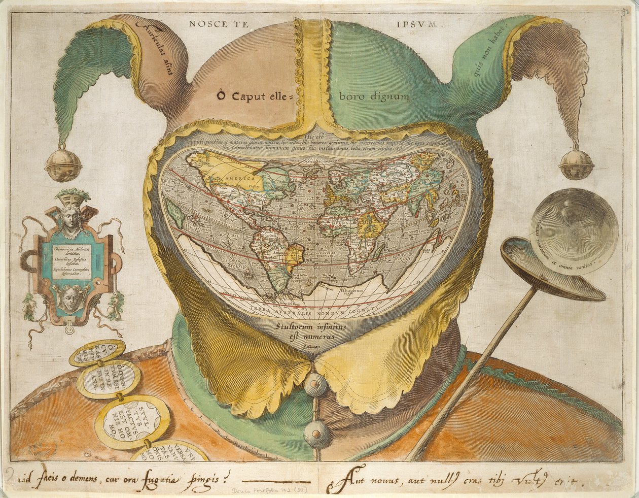Fool’s Cap World Map, c1590 by Unbekannt