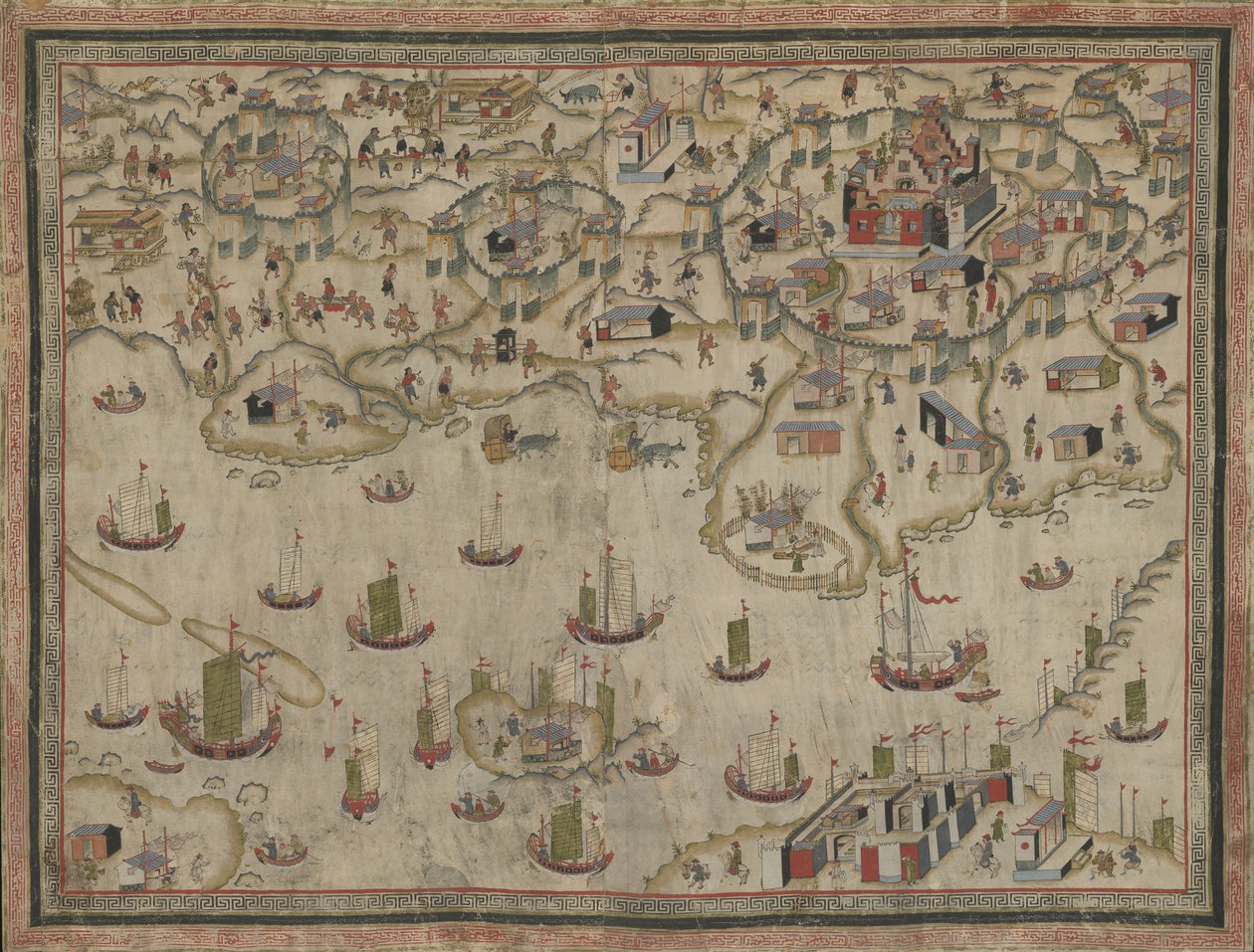 Forts Zeelandia and Provintia and the City of Tainan by Unbekannt