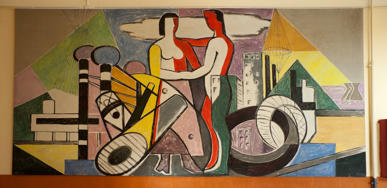 Fortstraat. School Complex (Koninklijk Atheneum). Interior. Second Floor. Painting. M. Aars (?). by Unbekannt