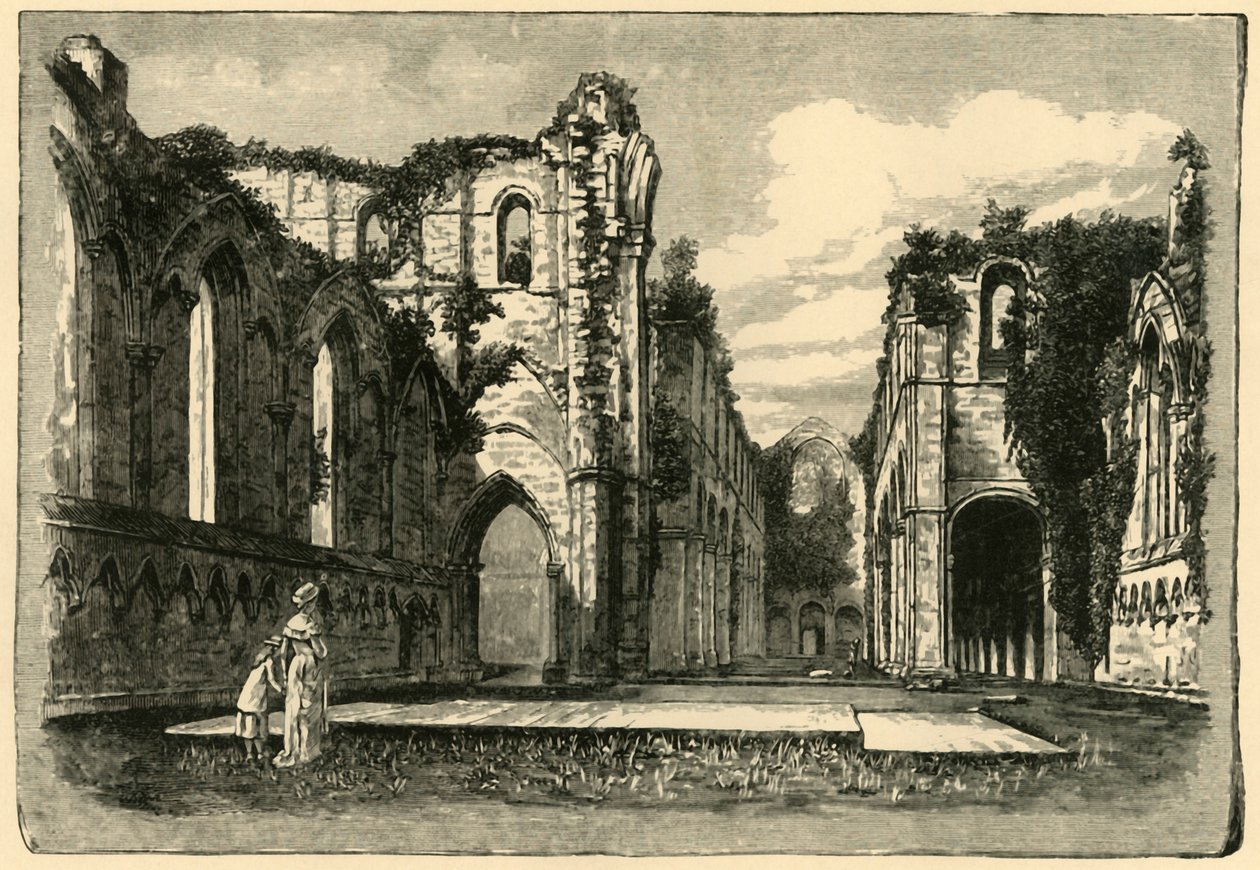Fountains Abbey, 1898 by Unbekannt