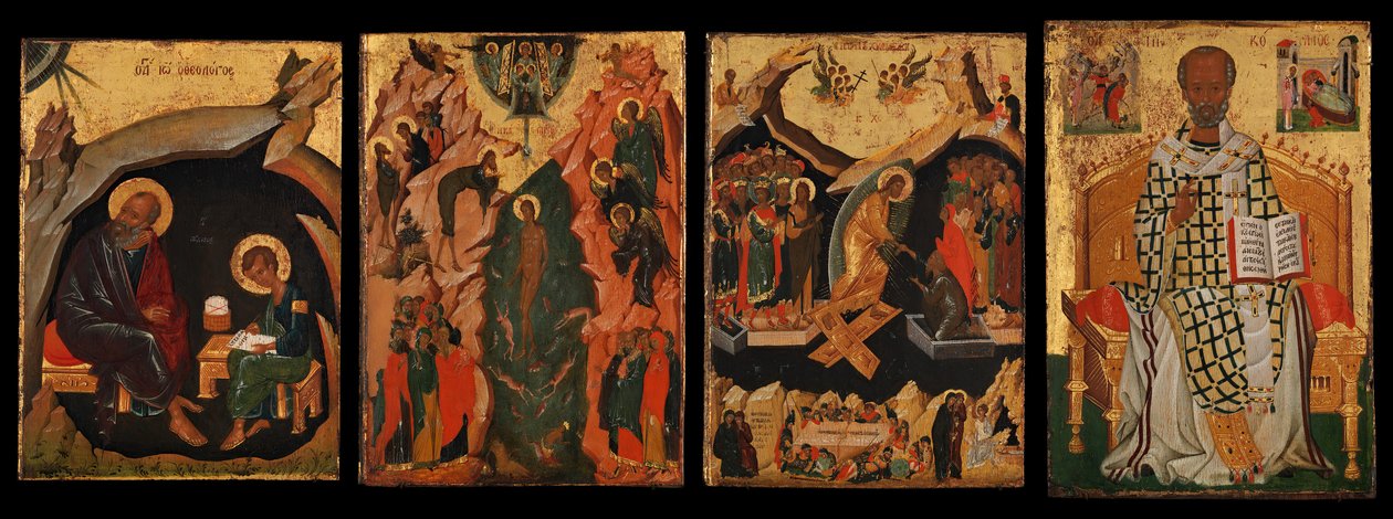 Four Icons from a Pair of Doors Panels by Unbekannt