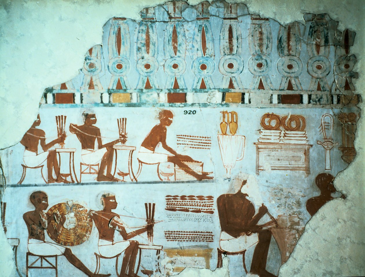 Fragment of painted plaster from the tomb of Sebekhotep, from Thebes, Egypt, 18th Dynasty, c1400 BC by Unbekannt