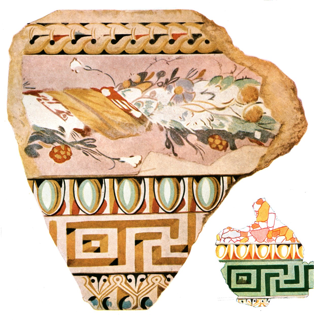 Fragments of Decoration from Delos, Greece, 1928 by Unbekannt