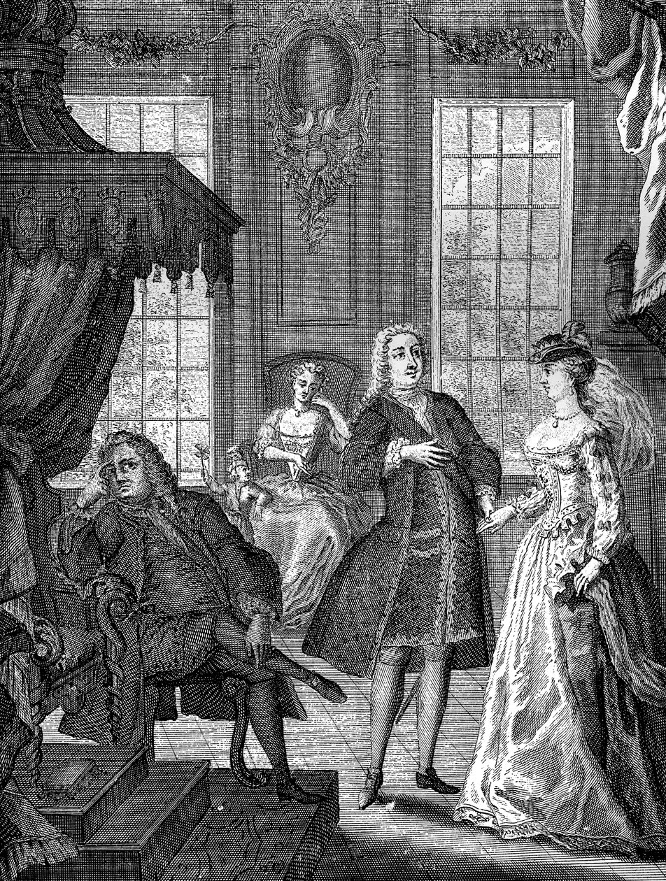 Frederick Prince of Wales and the Princess Augusta of Saxe-Gotha by Unbekannt
