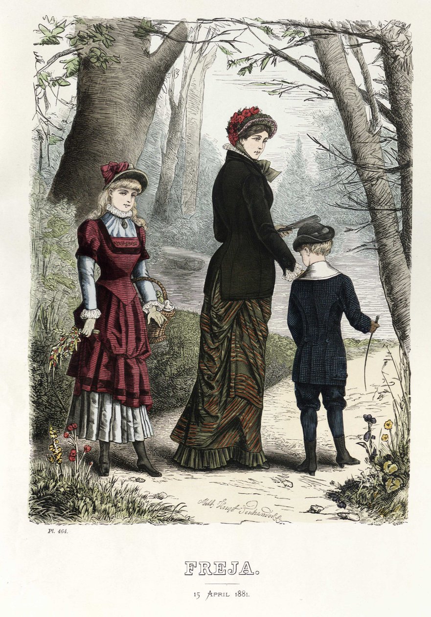 Freja Illustrated Scandinavian Fashion Magazine 1881, Illustration No. 8 by Unbekannt