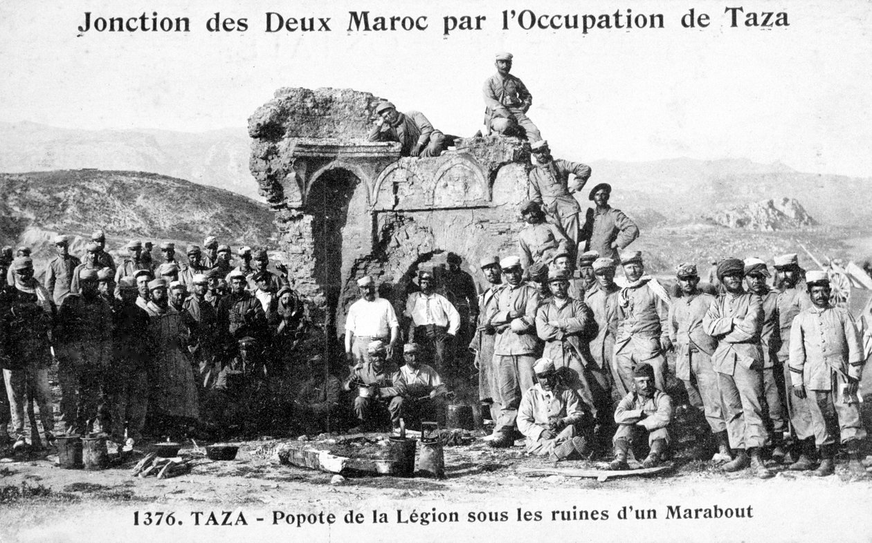 French Foreign Legion by some Marabout ruins, Taza, Morocco by Unbekannt