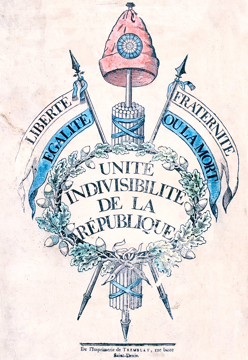 French Revolution 1789: Allegorical Emblem of the Republic by Unbekannt
