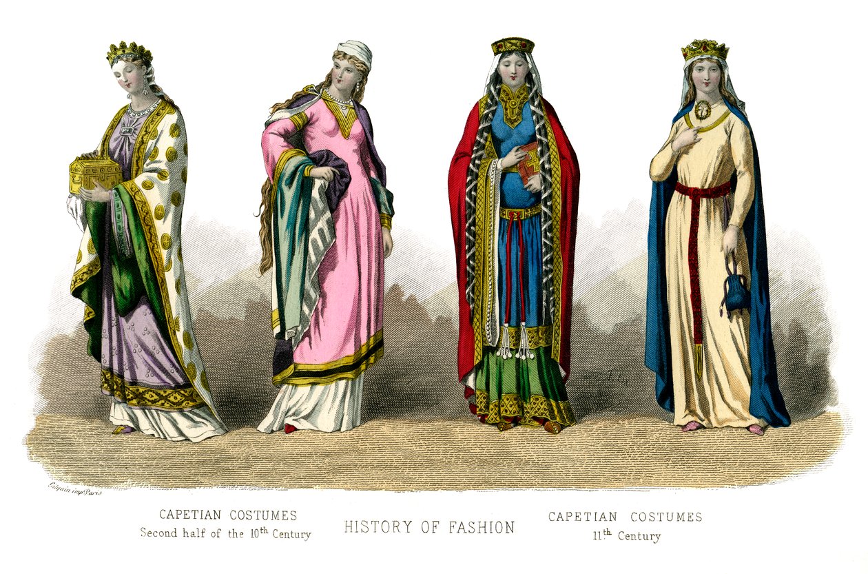 French Costume: Capetian, 10th-11th Century by Unbekannt