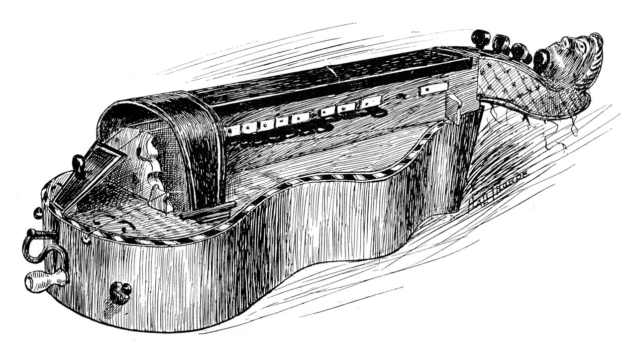 French Hurdy-Gurdy or Vielle, c1750 by Unbekannt