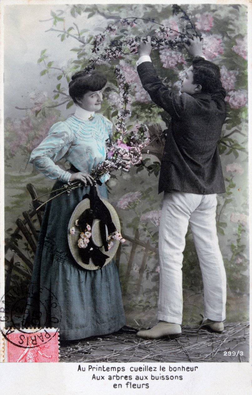 French Romantic Postcard, c1900 by Unbekannt