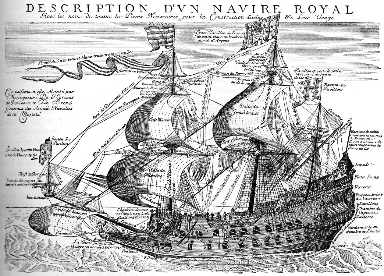 French Royal Warship of the 17th Century by Unbekannt
