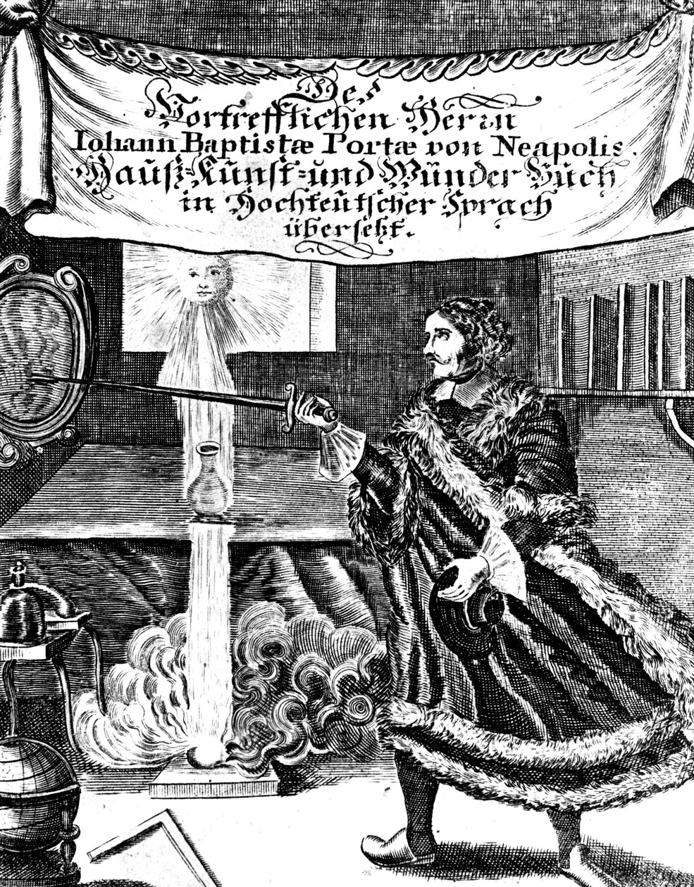 Frontispiece of Magia Naturalis by Johannes Baptista della Porta by Unbekannt