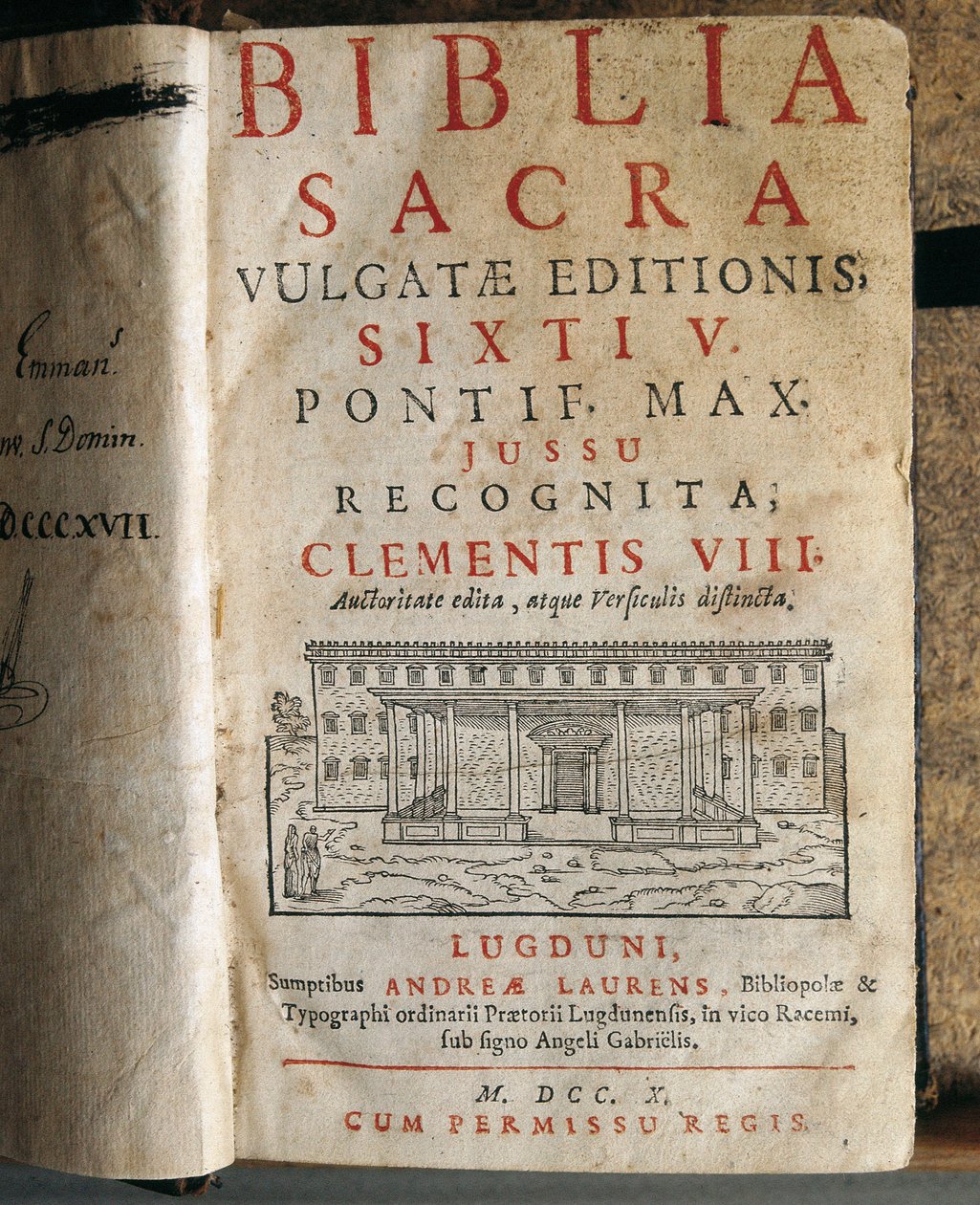 Frontispiece of the Sacred Bible of Sixtus V (1520-1590) by Unbekannt