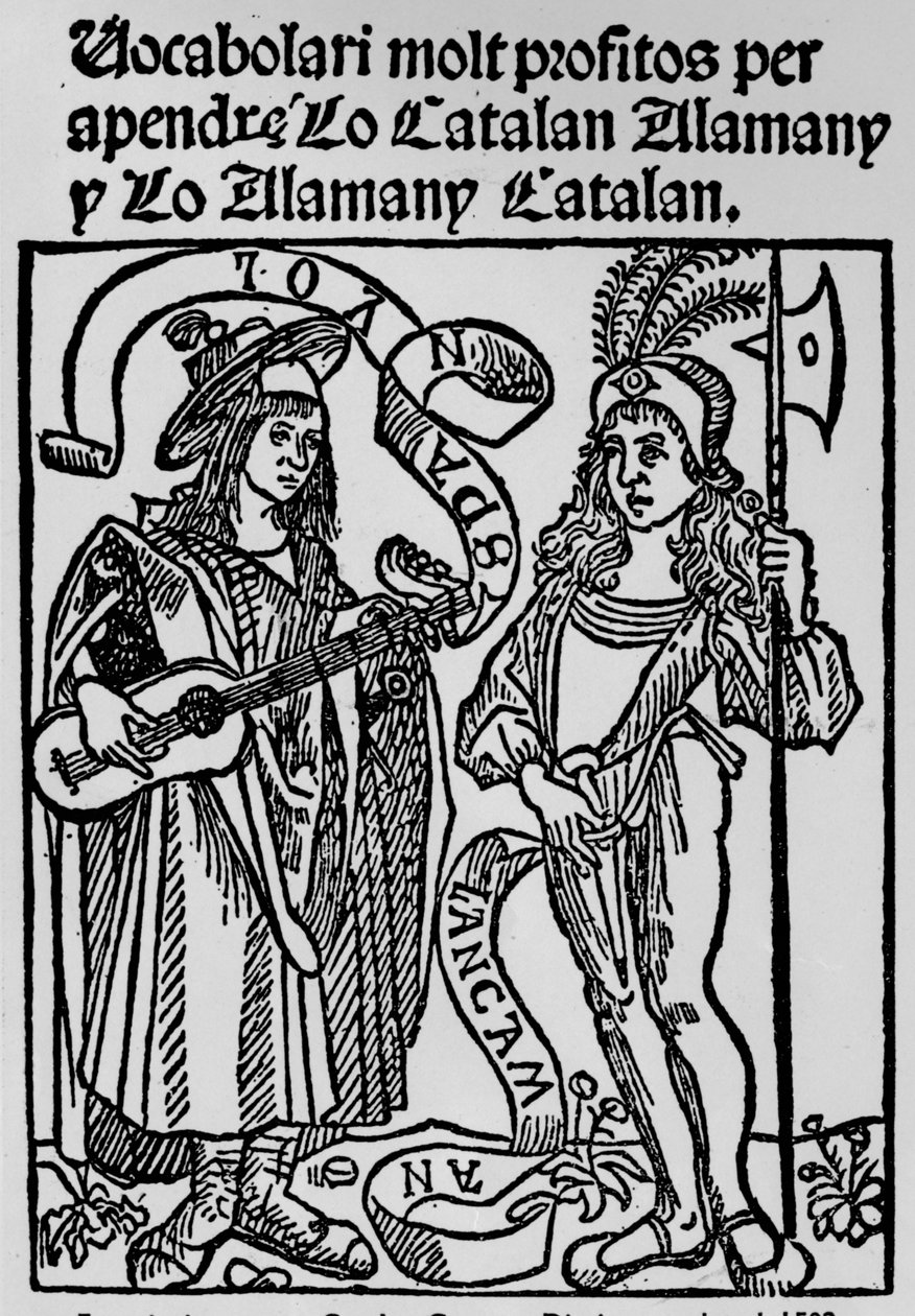 Frontispiece to a Catalan-German Dictionary by Unbekannt