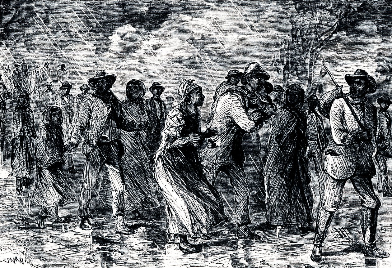 Fugitive slaves fleeing from Maryland to Delaware by way of the Underground Railroad by Unbekannt
