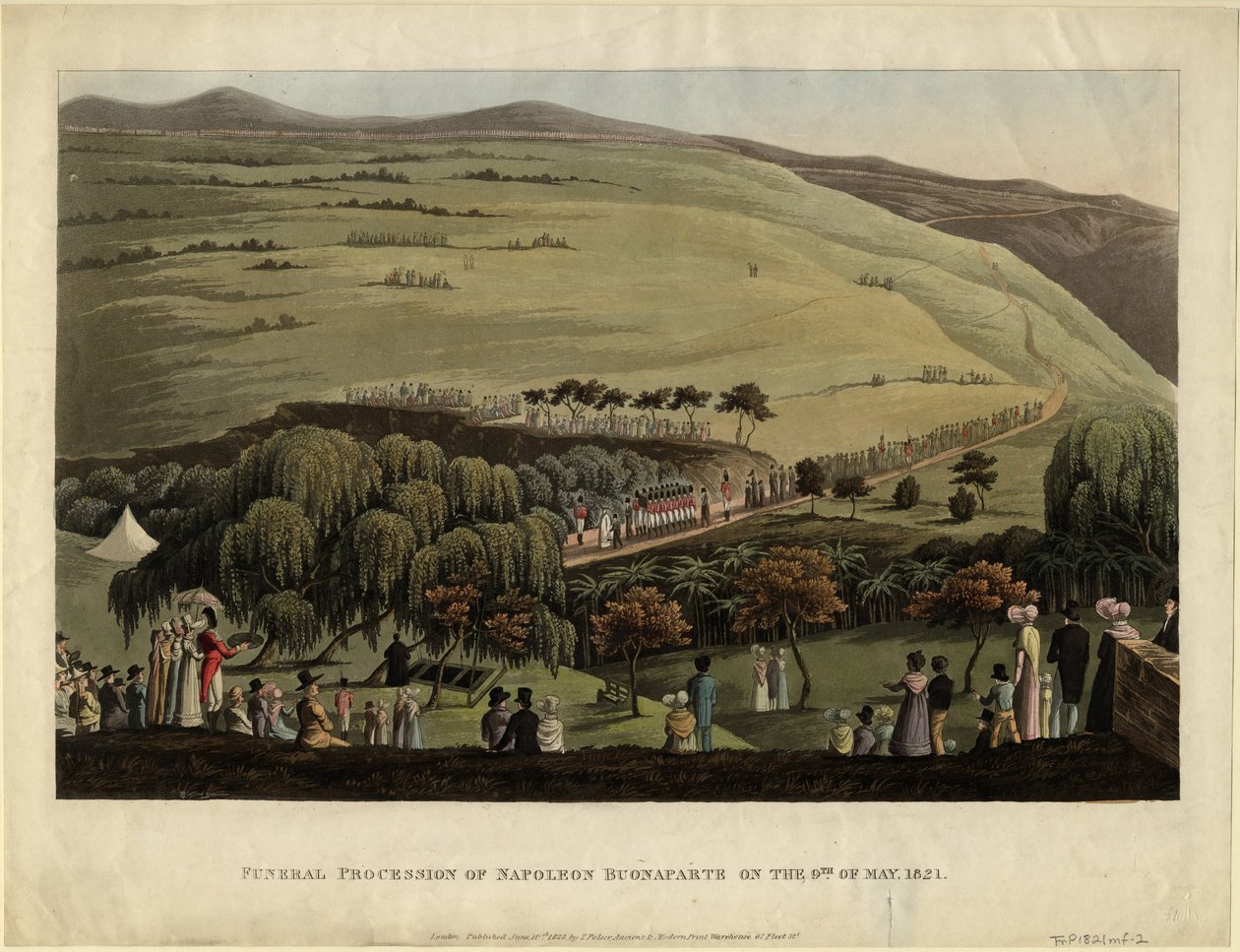 Funeral Procession of Napoleon Bonaparte on the 9th of May, 1821 by Unbekannt