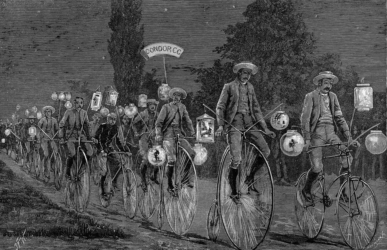 Gathering of the UK Cycling Clubs at Castle Inn, Woodford, Essex, 1 June 1889 by Unbekannt