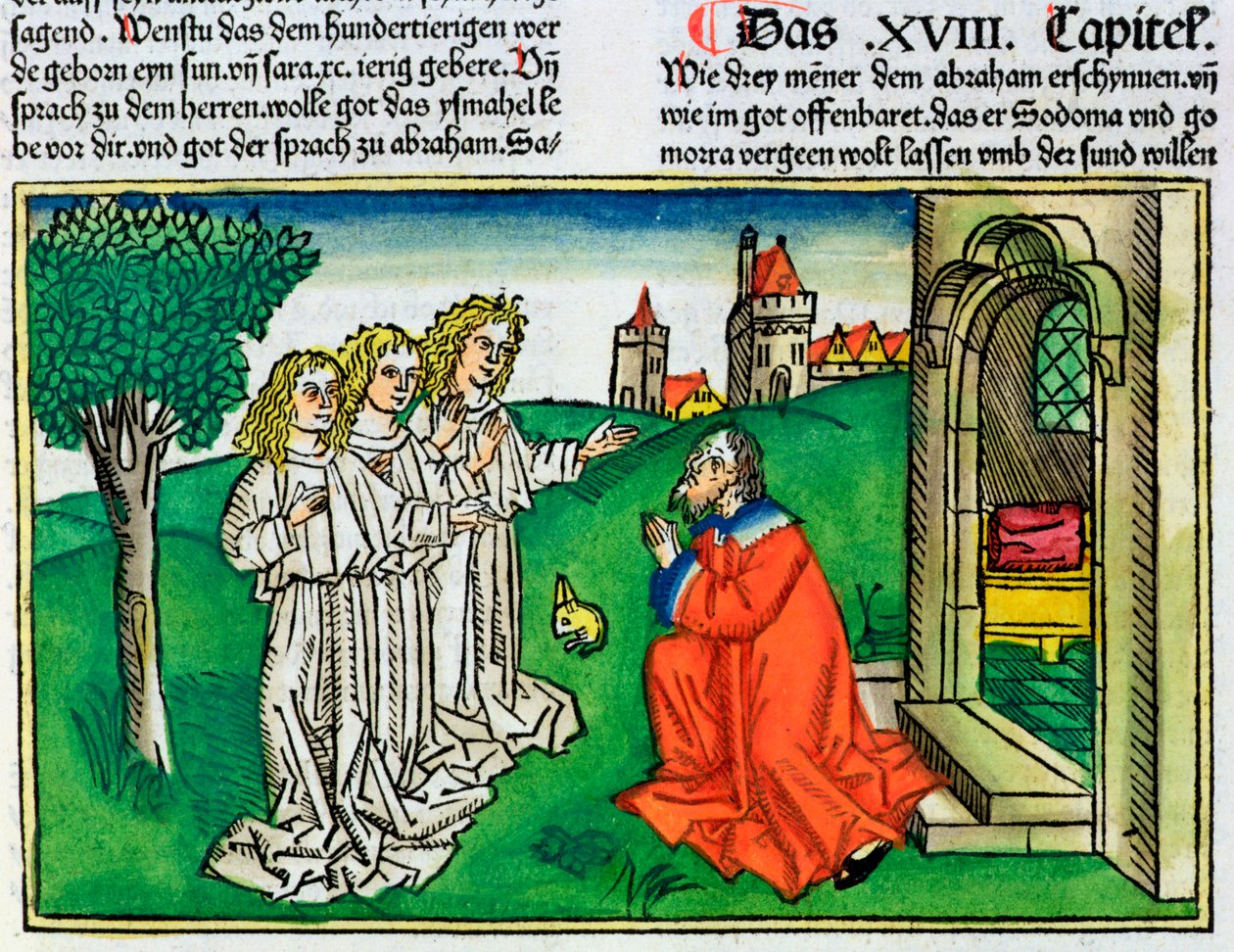 Genesis 18:2: Abraham and the Three Angels by Unbekannt