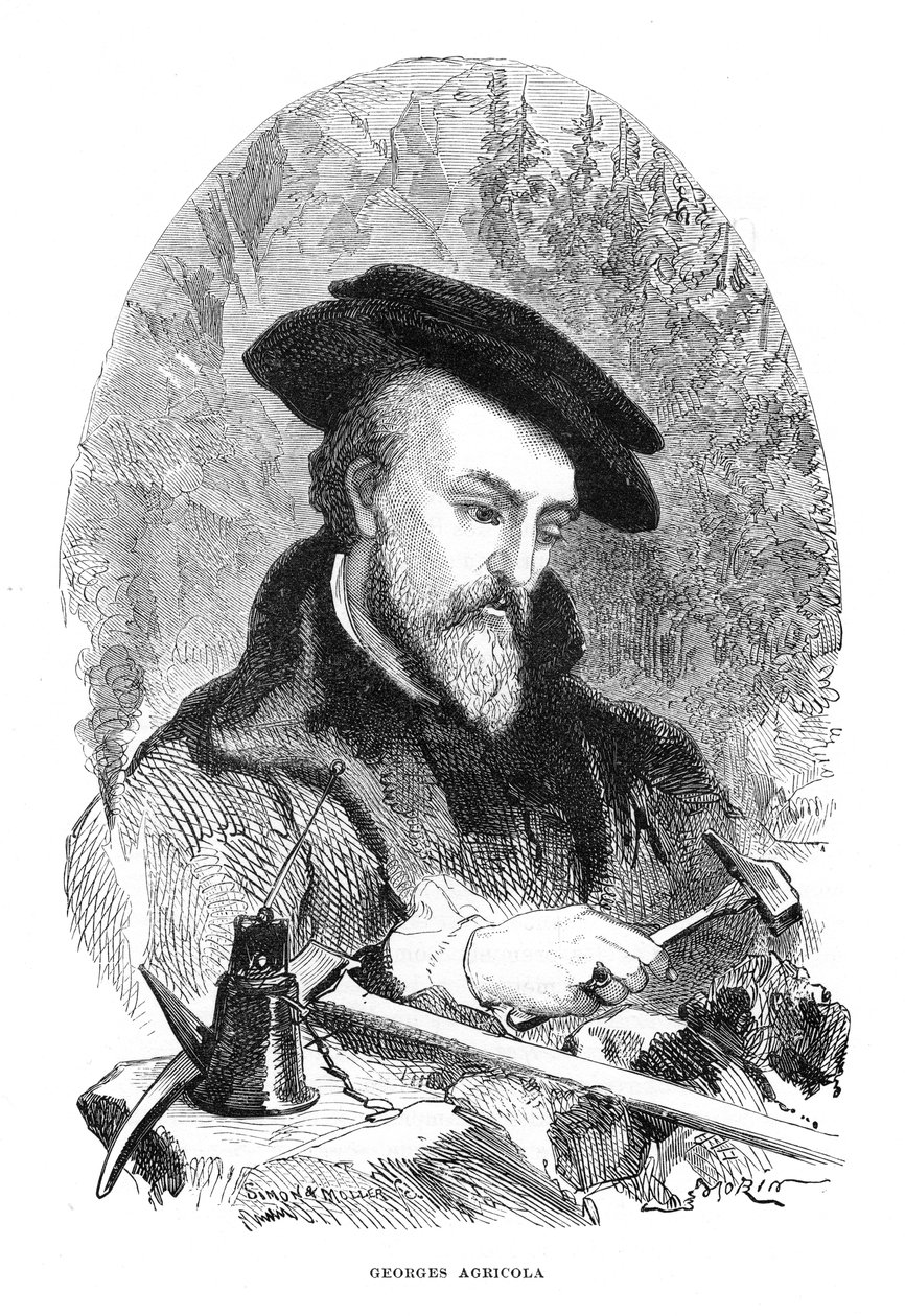 Georgius Agricola, 16th century German physician, mineralogist and metallurgist by Unbekannt