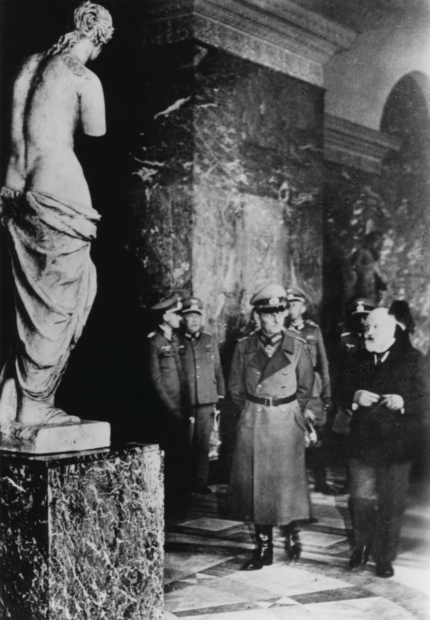 German Field Marshal von Rundstedt Visiting the Louvre, Occupied Paris by Unbekannt