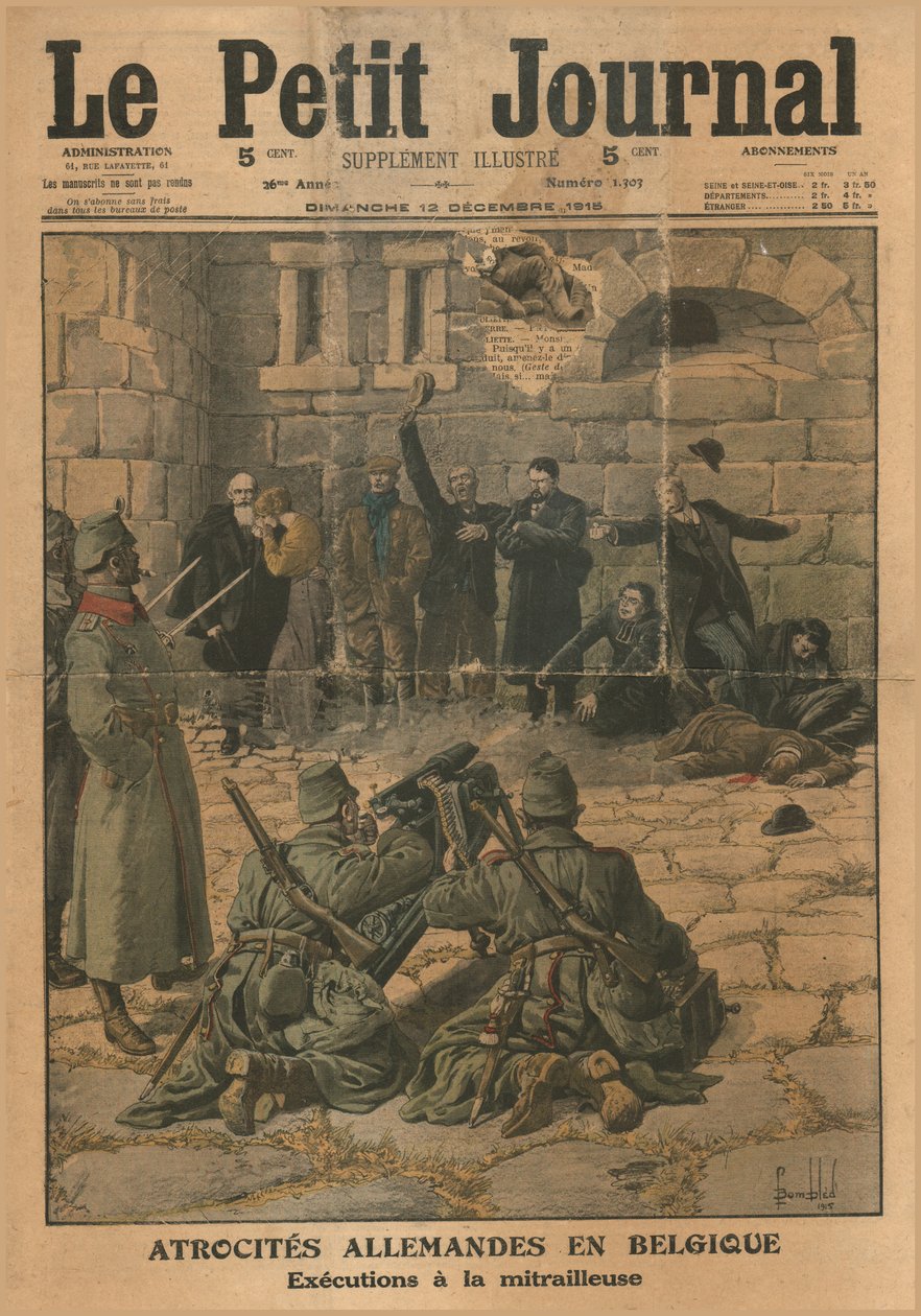 German Atrocities in Belgium: Execution by Machine Gun by Unbekannt