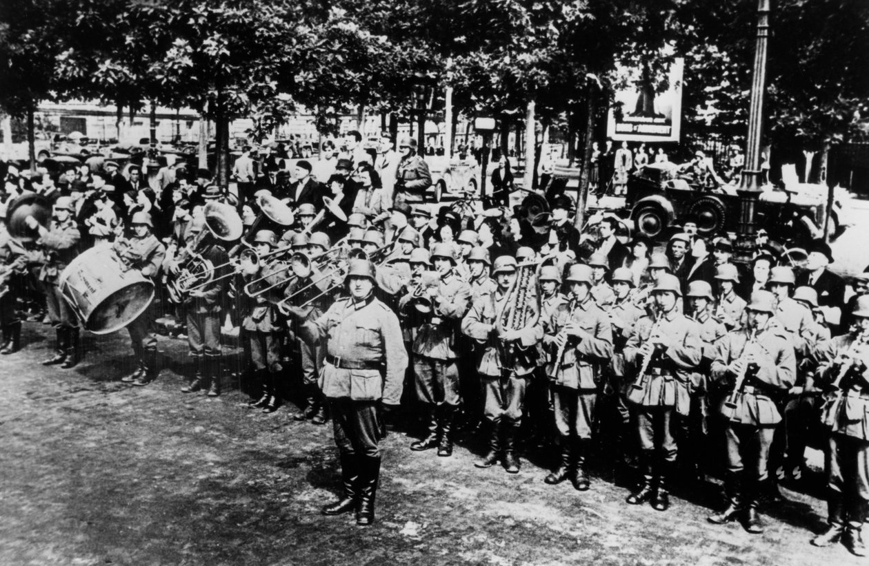 German Military Band at the Parade on the Place de l