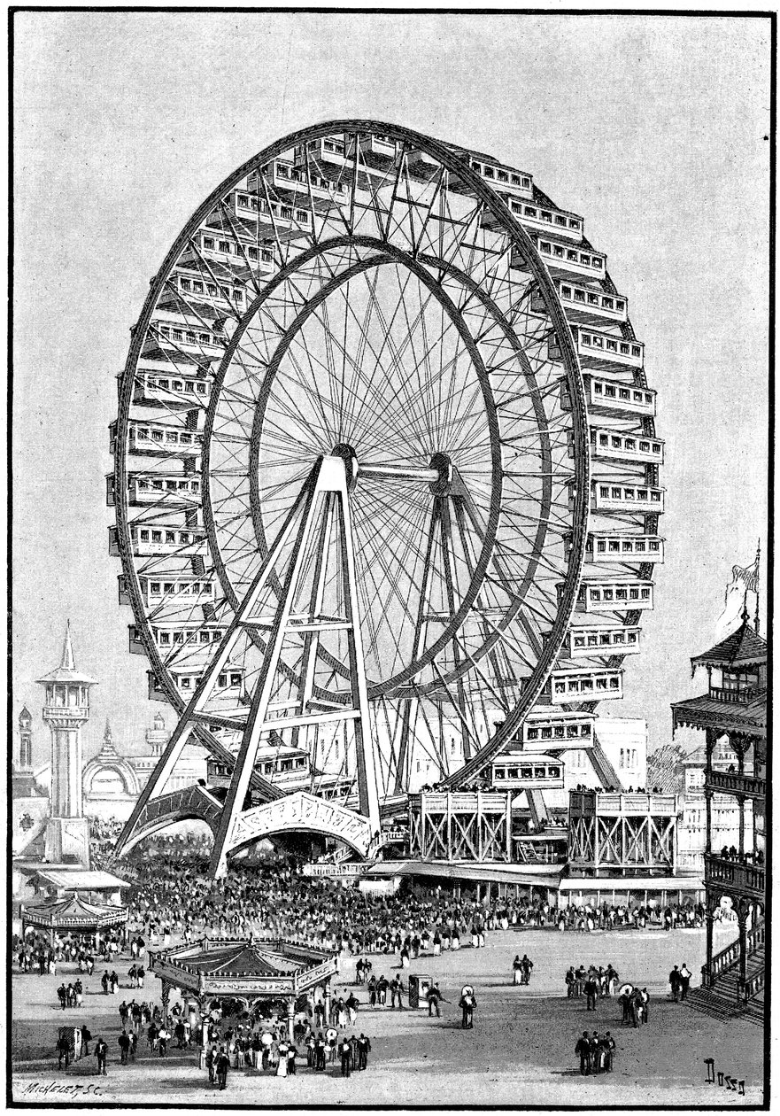 Giant Ferris Wheel, International Exhibition, Chicago, 1893 by Unbekannt