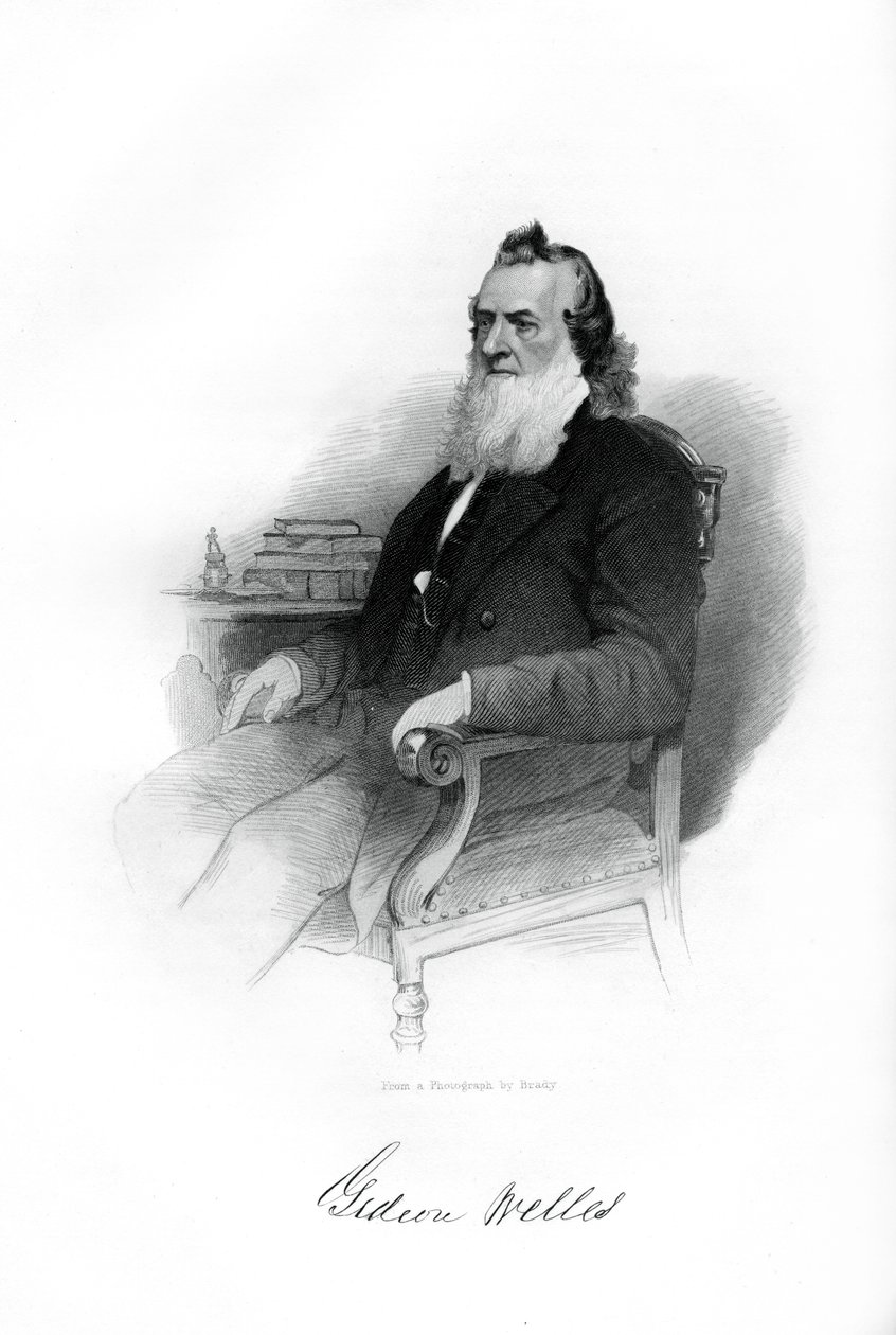 Gideon Welles, US Secretary of the Navy by Unbekannt