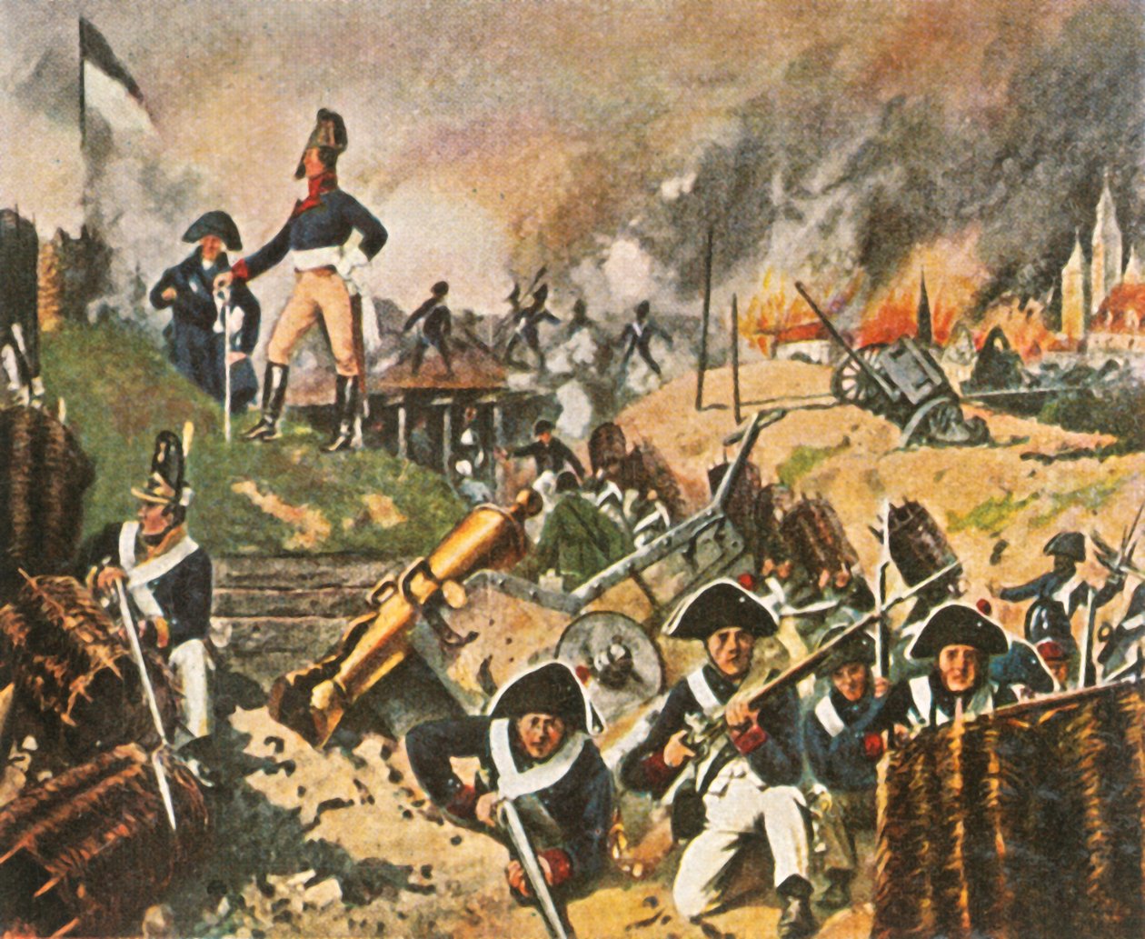 Gneisenau and Nettelbeck on the Ramparts of Kolberg by Unbekannt