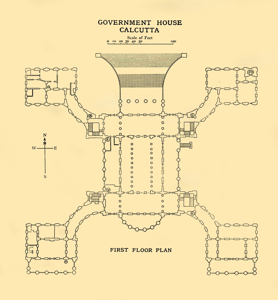 Government House Calcutta - First Floor Plan, 1925 by Unbekannt