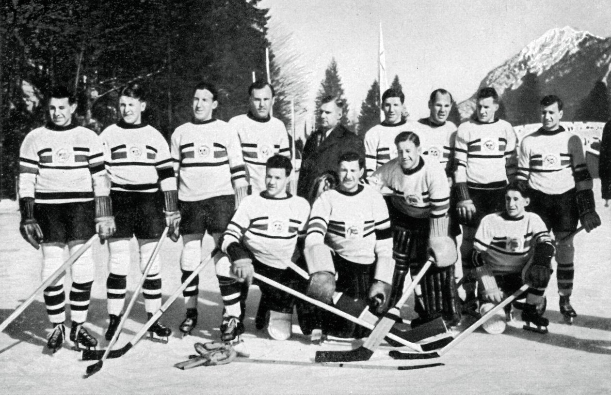 Great Britain Ice Hockey Team, Winter Olympic Games, Garmisch-Partenkirchen, Germany by Unbekannt